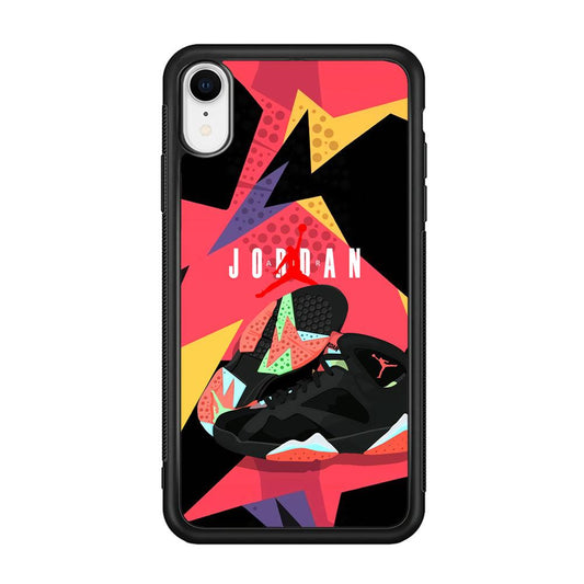 Air Jordan Milestones of Scramble iPhone XR Case-Rubber Black (2D Case)-Oxvistore