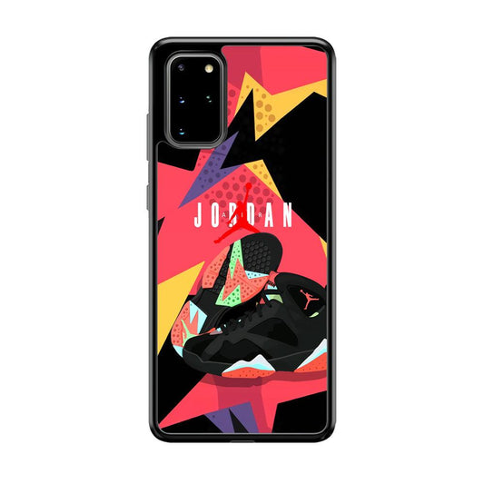 Air Jordan Milestones of Scramble Samsung Galaxy S20 Plus Case-Rubber Black (2D Case)-Oxvistore