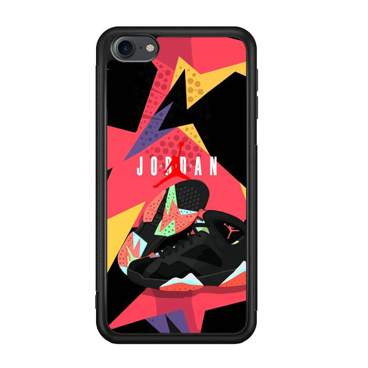 Air Jordan Milestones of Scramble iPod Touch 6 Case-Rubber Black (2D Case)-Oxvistore