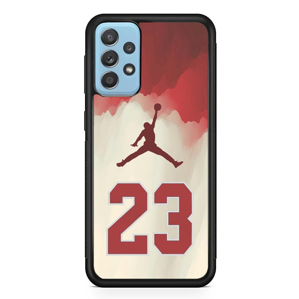 Air Jordan Number of Icon Samsung Galaxy A72 Case-Rubber Black (2D Case)-Oxvistore