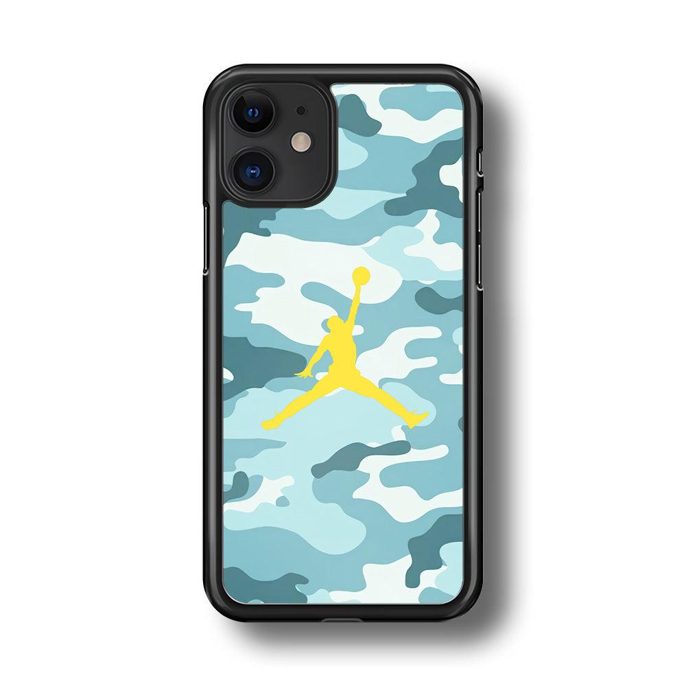 Air Jordan Ocean Camo iPhone 11 Case-Rubber Black (2D Case)-Oxvistore