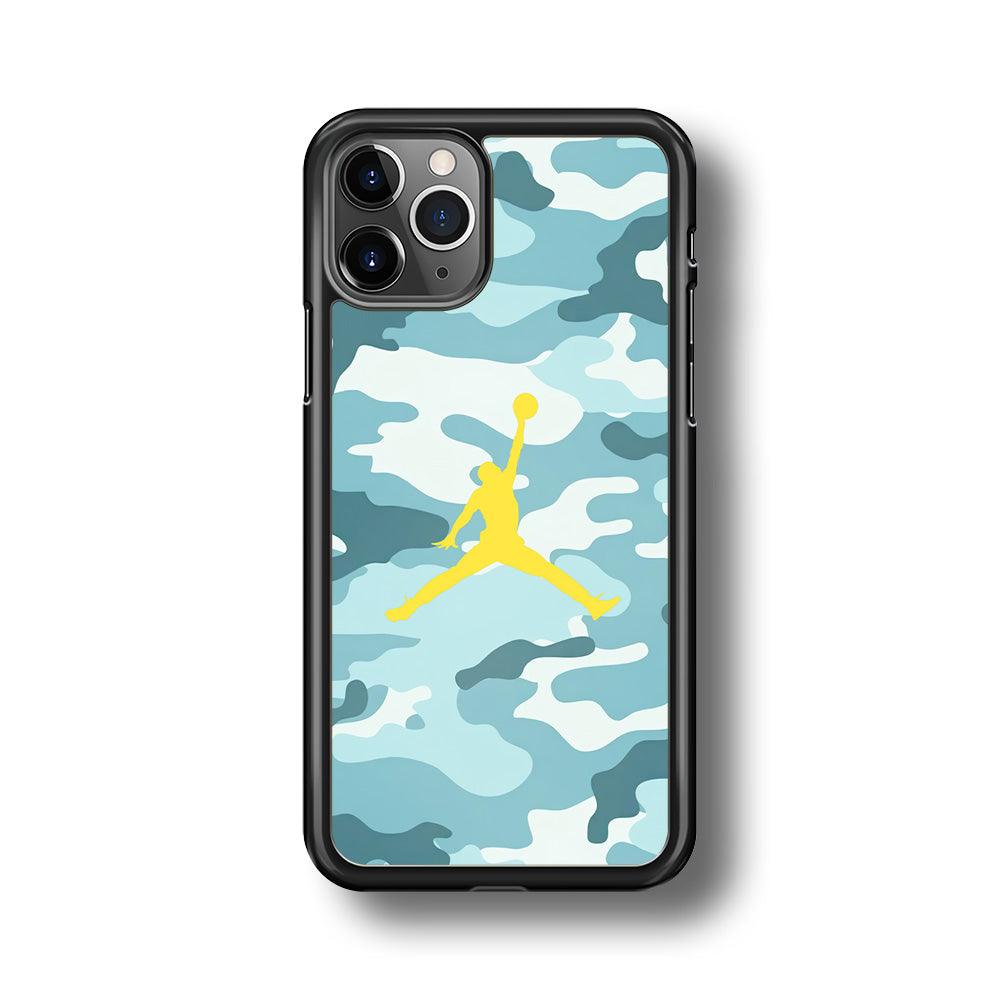 Air Jordan Ocean Camo iPhone 11 Pro Max Case-Rubber Black (2D Case)-Oxvistore