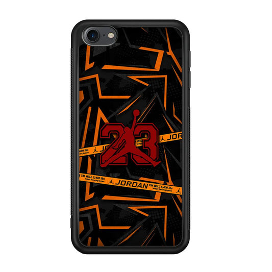Air Jordan Orange Shapes iPod Touch 6 Case-Rubber Black (2D Case)-Oxvistore
