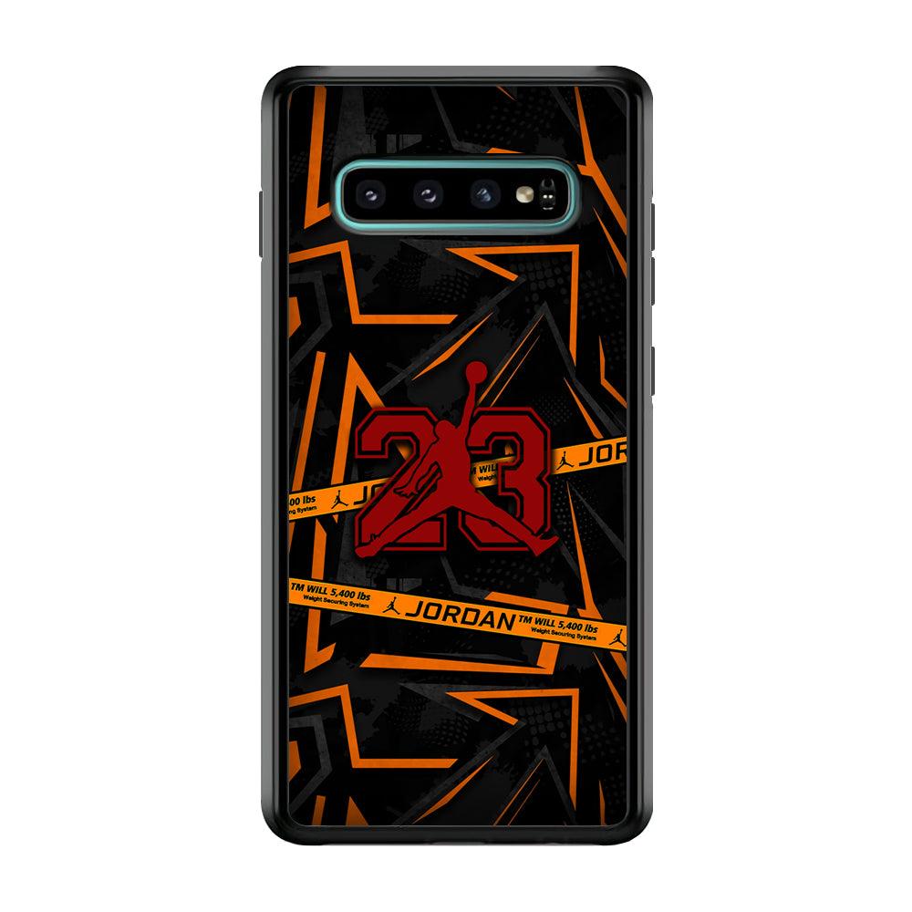 Air Jordan Orange Shapes Samsung Galaxy S10 Plus Case-Oxvistore