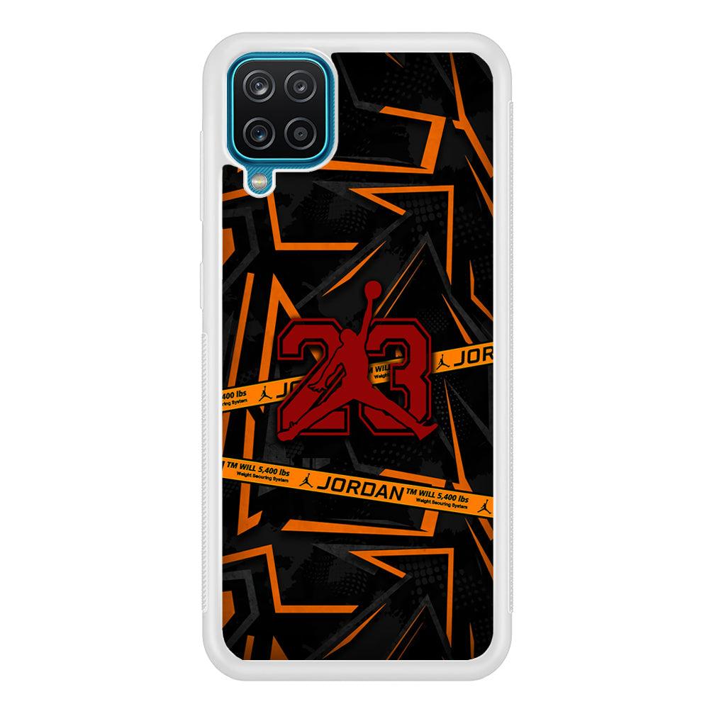 Air Jordan Orange Shapes Samsung Galaxy A12 Case-Oxvistore