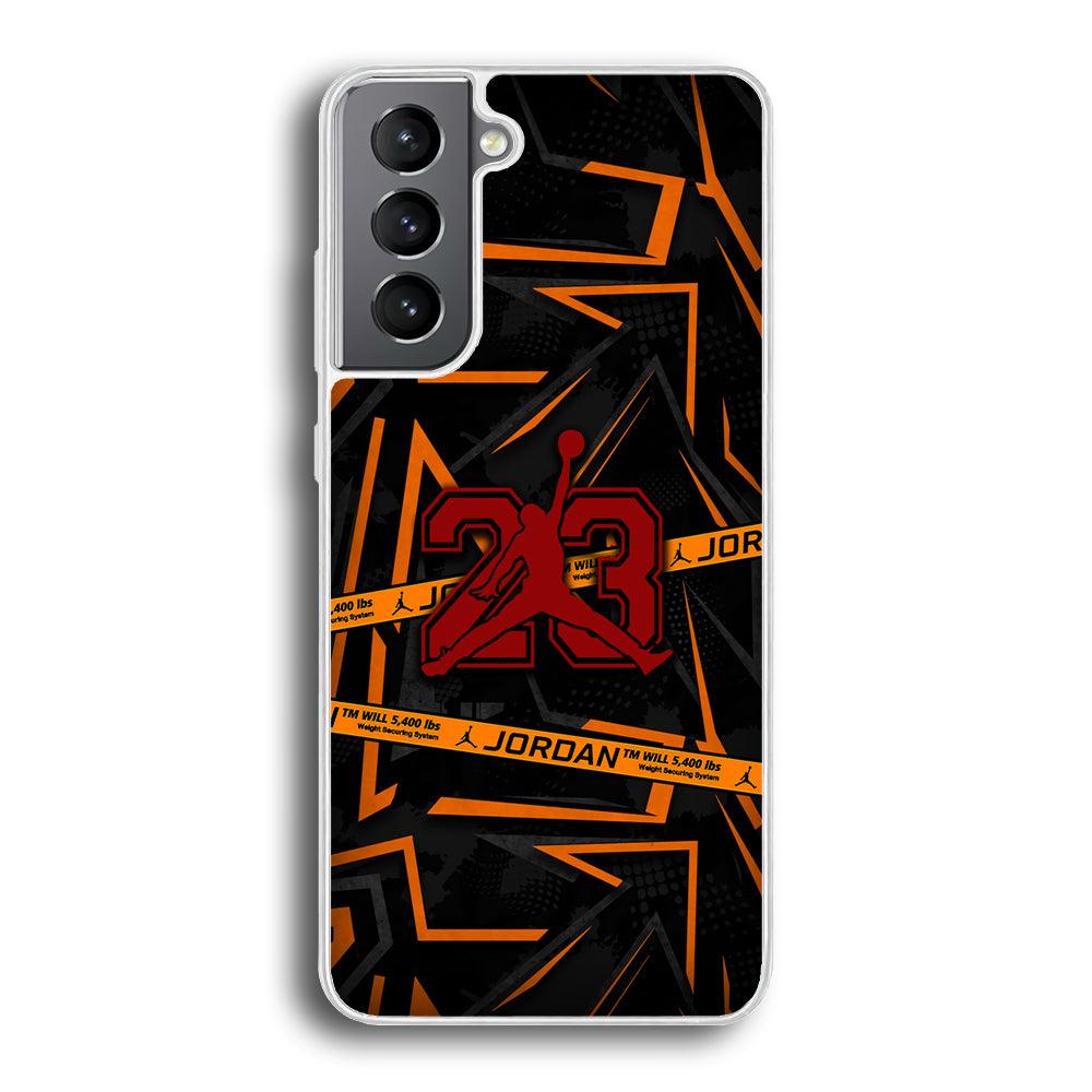 Air Jordan Orange Shapes Samsung Galaxy S21 Plus Case-Oxvistore