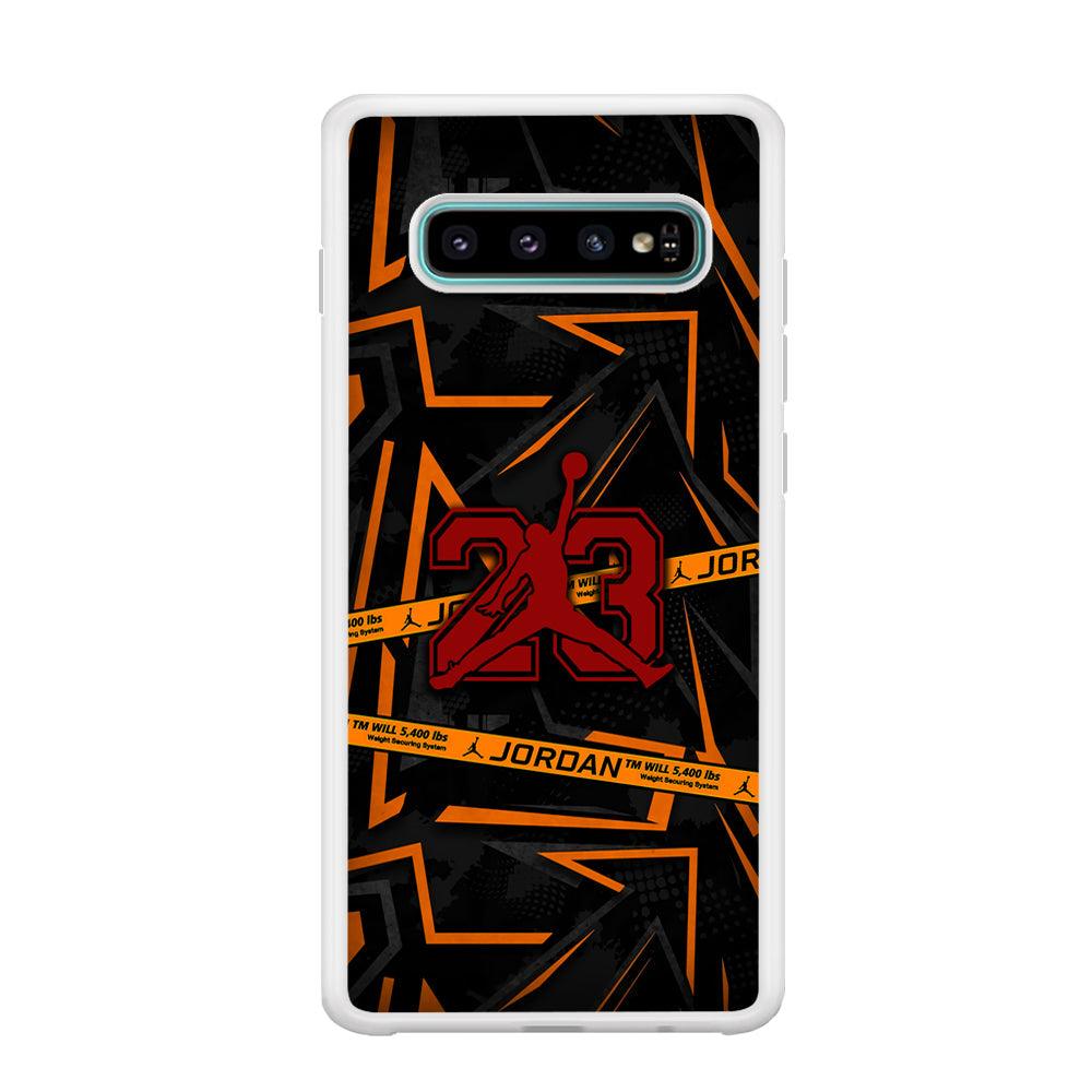 Air Jordan Orange Shapes Samsung Galaxy S10 Plus Case-Oxvistore