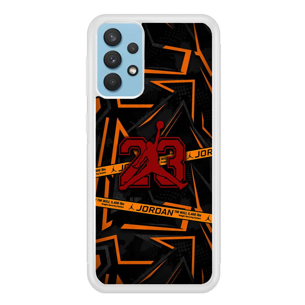 Air Jordan Orange Shapes Samsung Galaxy A32 Case-Oxvistore