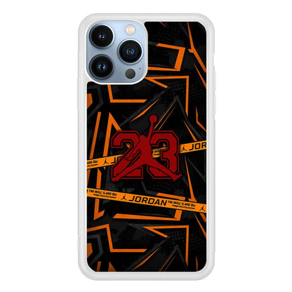 Air Jordan Orange Shapes iPhone 15 Pro Max Case-Oxvistore