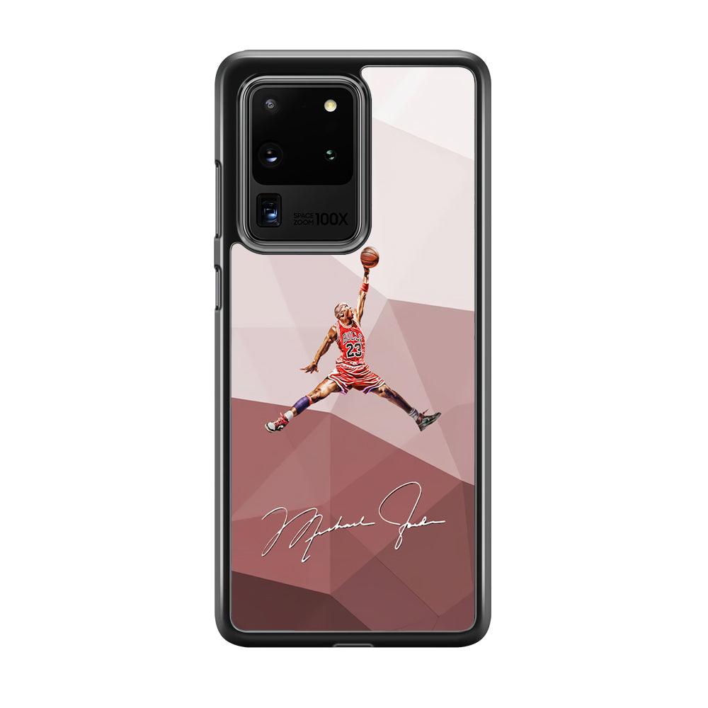 Air Jordan Real Fighter Samsung Galaxy S20 Ultra Case-Rubber Black (2D Case)-Oxvistore