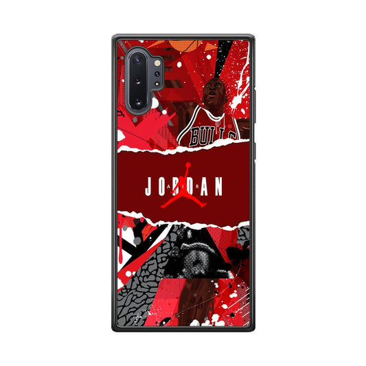 Air Jordan Real Soul Samsung Galaxy Note 10 Plus Case-Rubber Black (2D Case)-Oxvistore