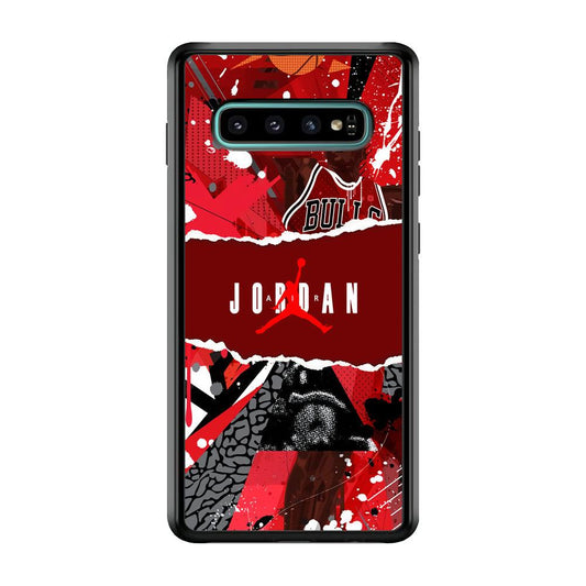 Air Jordan Real Soul Samsung Galaxy S10 Plus Case-Rubber Black (2D Case)-Oxvistore