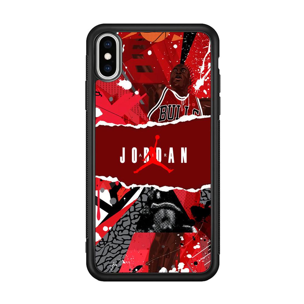 Air Jordan Real Soul iPhone Xs Max Case-Rubber Black (2D Case)-Oxvistore