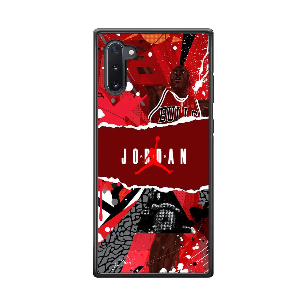 Air Jordan Real Soul Samsung Galaxy Note 10 Case-Rubber Black (2D Case)-Oxvistore