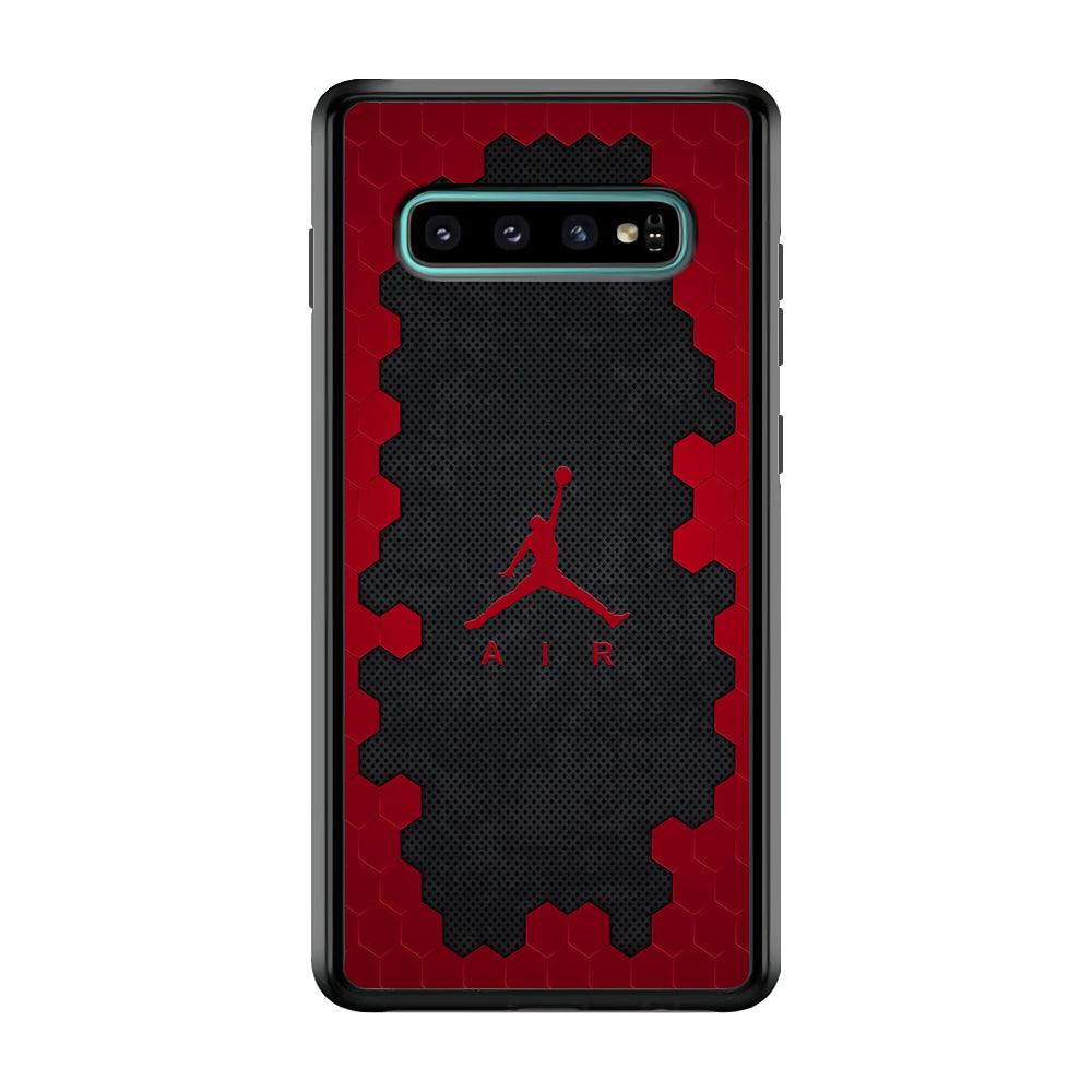 Air Jordan Red Honeycomb Samsung Galaxy S10 Case-Oxvistore