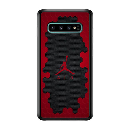 Air Jordan Red Honeycomb Samsung Galaxy S10 Case-Oxvistore