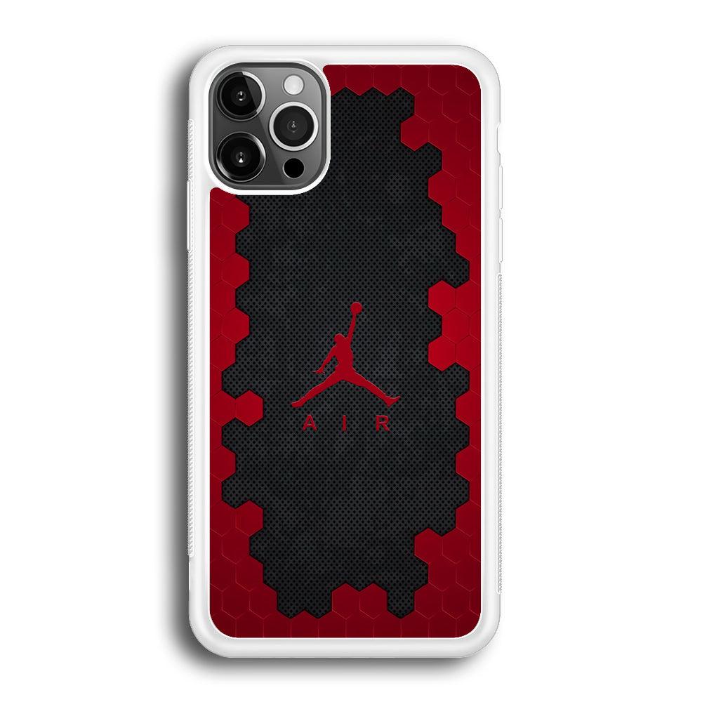 Air Jordan Red Honeycomb iPhone 12 Pro Case-Oxvistore