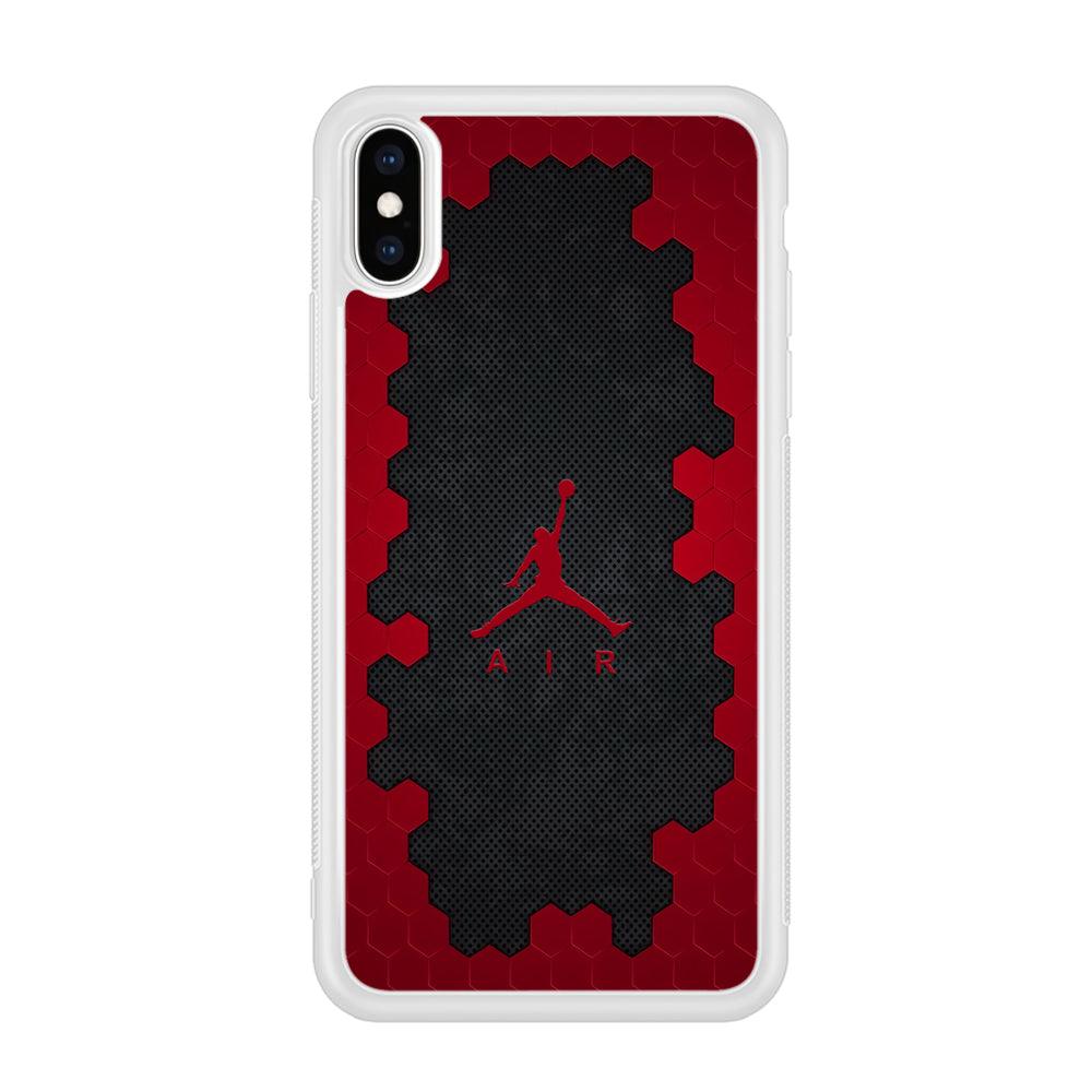 Air Jordan Red Honeycomb iPhone X Case-Oxvistore