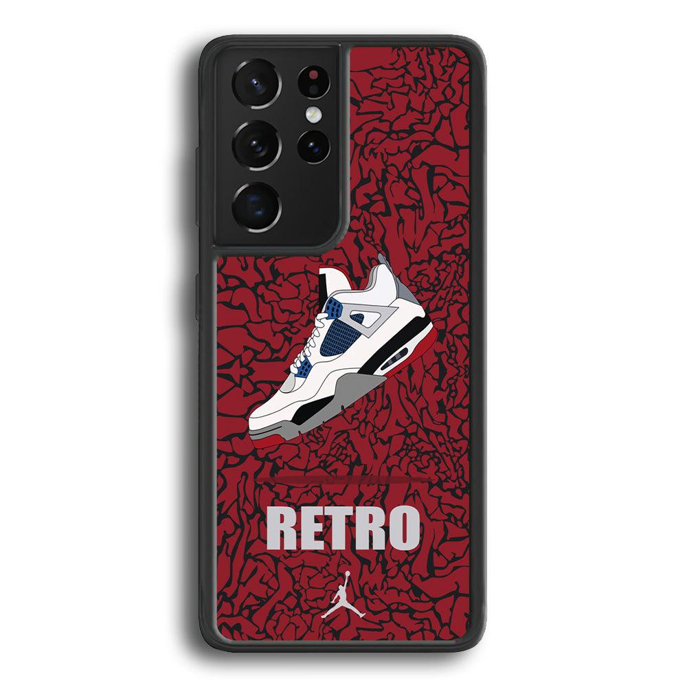 Air Jordan Retro Creation Samsung Galaxy S24 Ultra Case-Rubber Black (2D Case)-Oxvistore