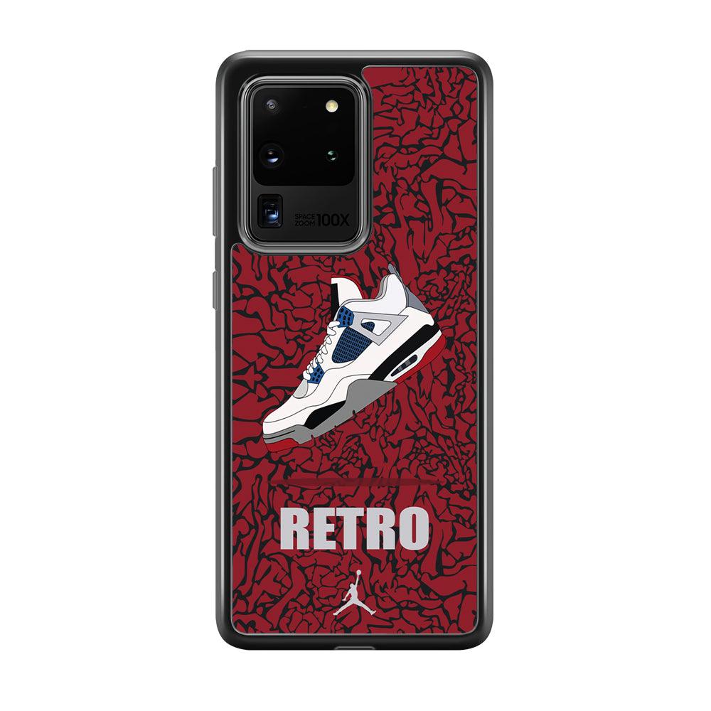 Air Jordan Retro Creation Samsung Galaxy S20 Ultra Case-Rubber Black (2D Case)-Oxvistore