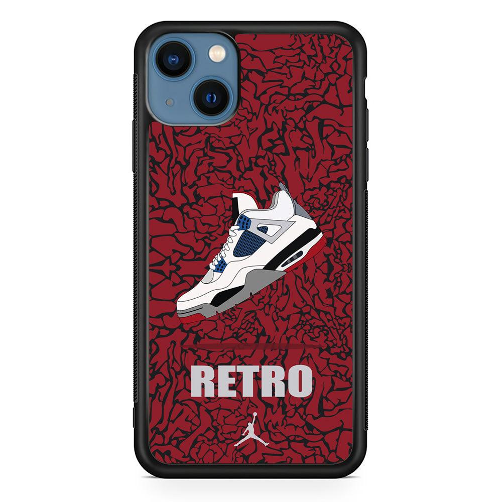 Air Jordan Retro Creation iPhone 13 Case-Rubber Black (2D Case)-Oxvistore