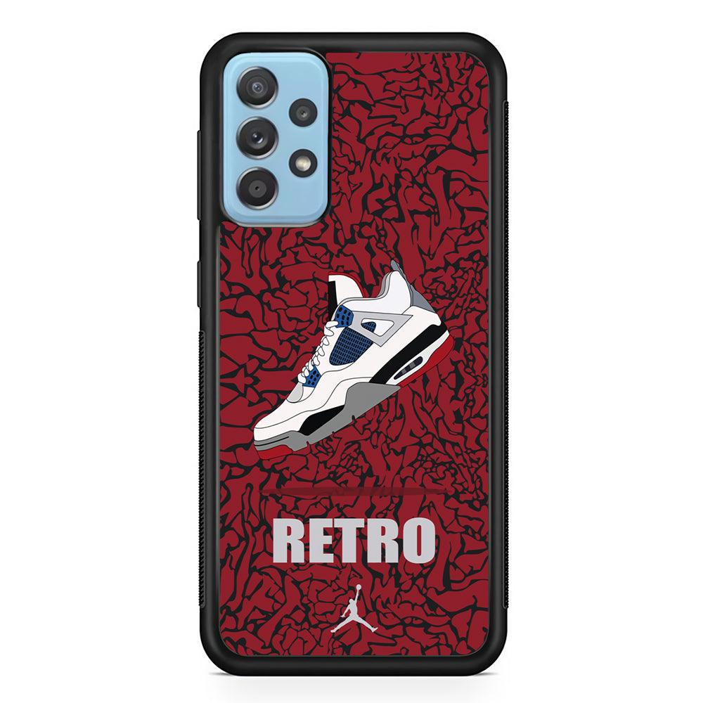 Air Jordan Retro Creation Samsung Galaxy A52 Case-Rubber Black (2D Case)-Oxvistore