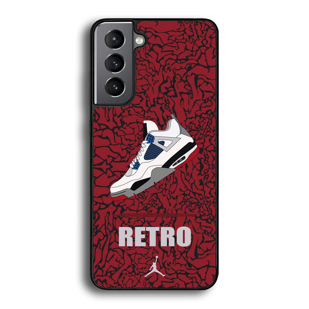Air Jordan Retro Creation Samsung Galaxy S23 Plus Case-Rubber Black (2D Case)-Oxvistore