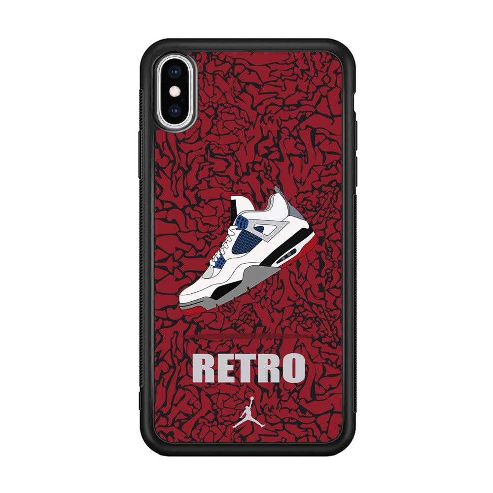 Air Jordan Retro Creation iPhone XS Case-Rubber Black (2D Case)-Oxvistore