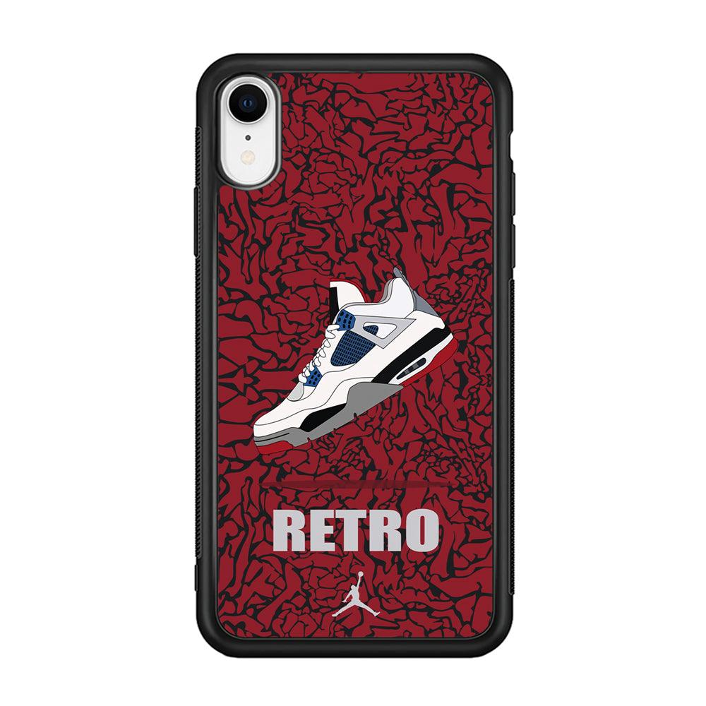 Air Jordan Retro Creation iPhone XR Case-Rubber Black (2D Case)-Oxvistore