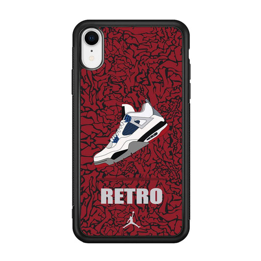 Air Jordan Retro Creation iPhone XR Case-Rubber Black (2D Case)-Oxvistore