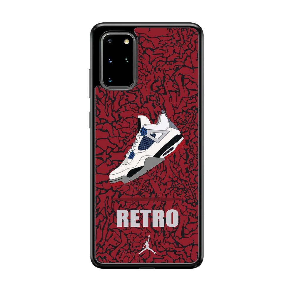 Air Jordan Retro Creation Samsung Galaxy S20 Plus Case-Rubber Black (2D Case)-Oxvistore