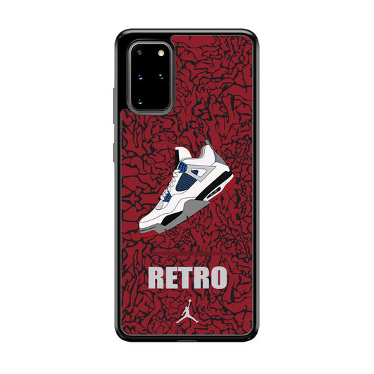 Air Jordan Retro Creation Samsung Galaxy S20 Plus Case-Rubber Black (2D Case)-Oxvistore