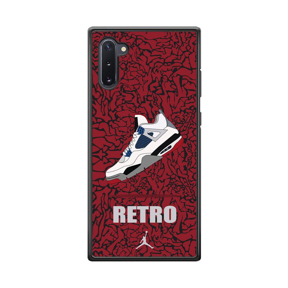 Air Jordan Retro Creation Samsung Galaxy Note 10 Case-Rubber Black (2D Case)-Oxvistore