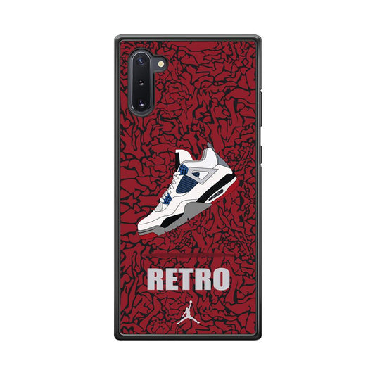 Air Jordan Retro Creation Samsung Galaxy Note 10 Case-Rubber Black (2D Case)-Oxvistore