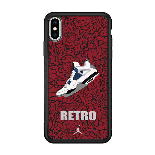 Air Jordan Retro Creation iPhone Xs Max Case-Rubber Black (2D Case)-Oxvistore