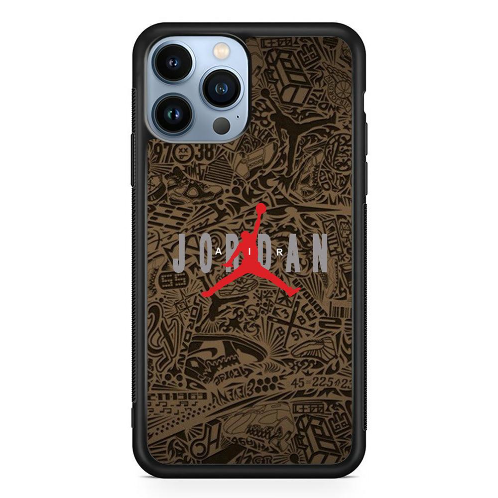 Air Jordan Summary of Accession iPhone 14 Pro Max Case-Rubber Black (2D Case)-Oxvistore