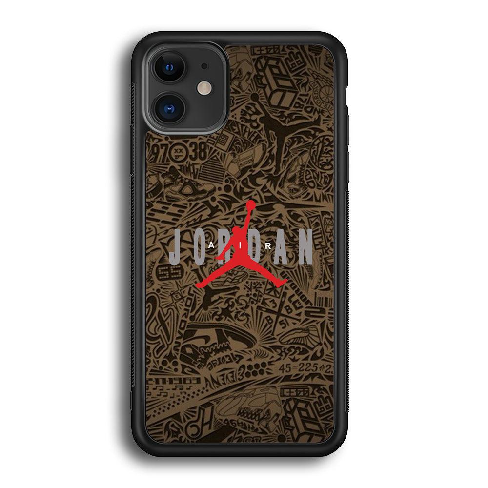 Air Jordan Summary of Accession iPhone 12 Case-Rubber Black (2D Case)-Oxvistore
