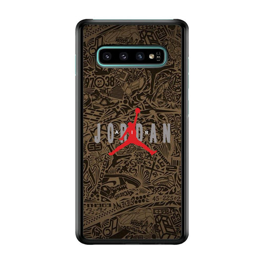 Air Jordan Summary of Accession Samsung Galaxy S10 Plus Case-Rubber Black (2D Case)-Oxvistore