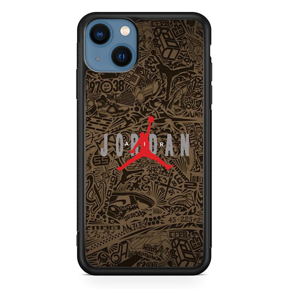 Air Jordan Summary of Accession iPhone 14 Plus Case-Rubber Black (2D Case)-Oxvistore