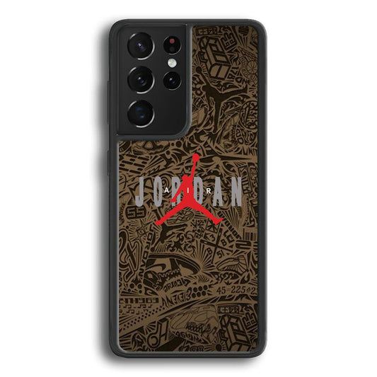 Air Jordan Summary of Accession Samsung Galaxy S22 Ultra Case-Rubber Black (2D Case)-Oxvistore