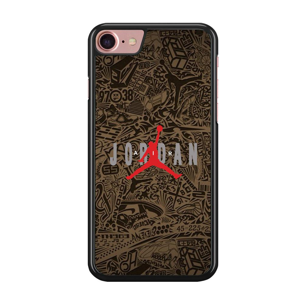 Air Jordan Summary of Accession iPhone 7 Case-Rubber Black (2D Case)-Oxvistore