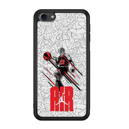 Air Jordan The Jumpingman iPod Touch 6 Case-Rubber Black (2D Case)-Oxvistore