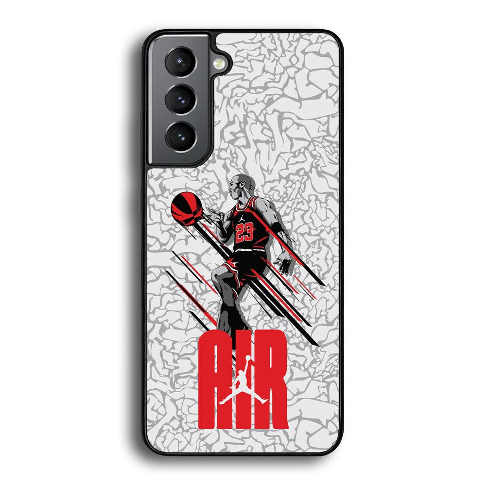 Air Jordan The Jumpingman Samsung Galaxy S24 Case-Rubber Black (2D Case)-Oxvistore