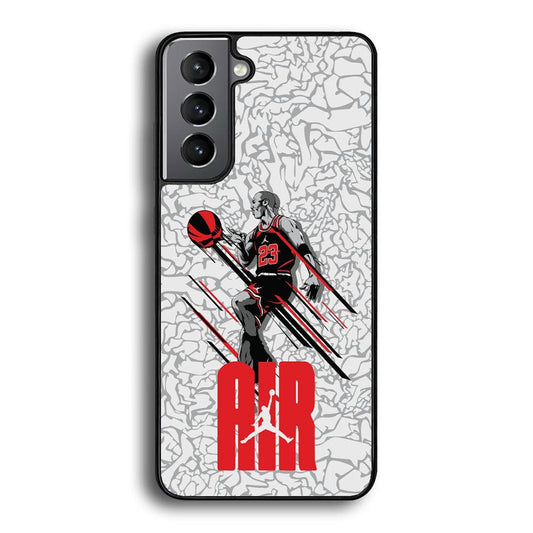 Air Jordan The Jumpingman Samsung Galaxy S22 Plus Case-Rubber Black (2D Case)-Oxvistore