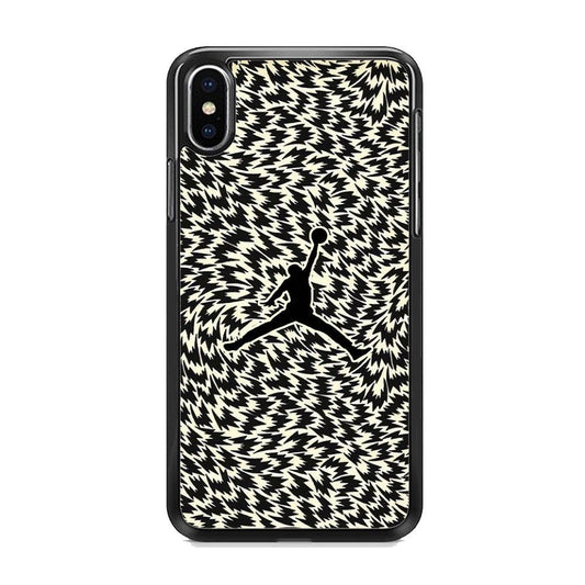 Air Jordan Vortex iPhone XS MAX Case-Rubber Black (2D Case)-Oxvistore