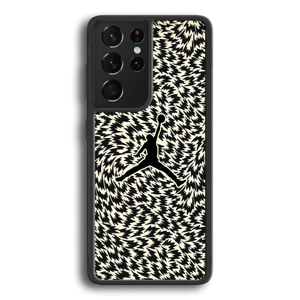 Air Jordan Vortex Samsung Galaxy S24 Ultra Case-Rubber Black (2D Case)-Oxvistore
