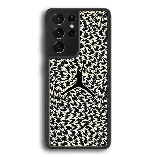 Air Jordan Vortex Samsung Galaxy S23 Ultra Case-Rubber Black (2D Case)-Oxvistore
