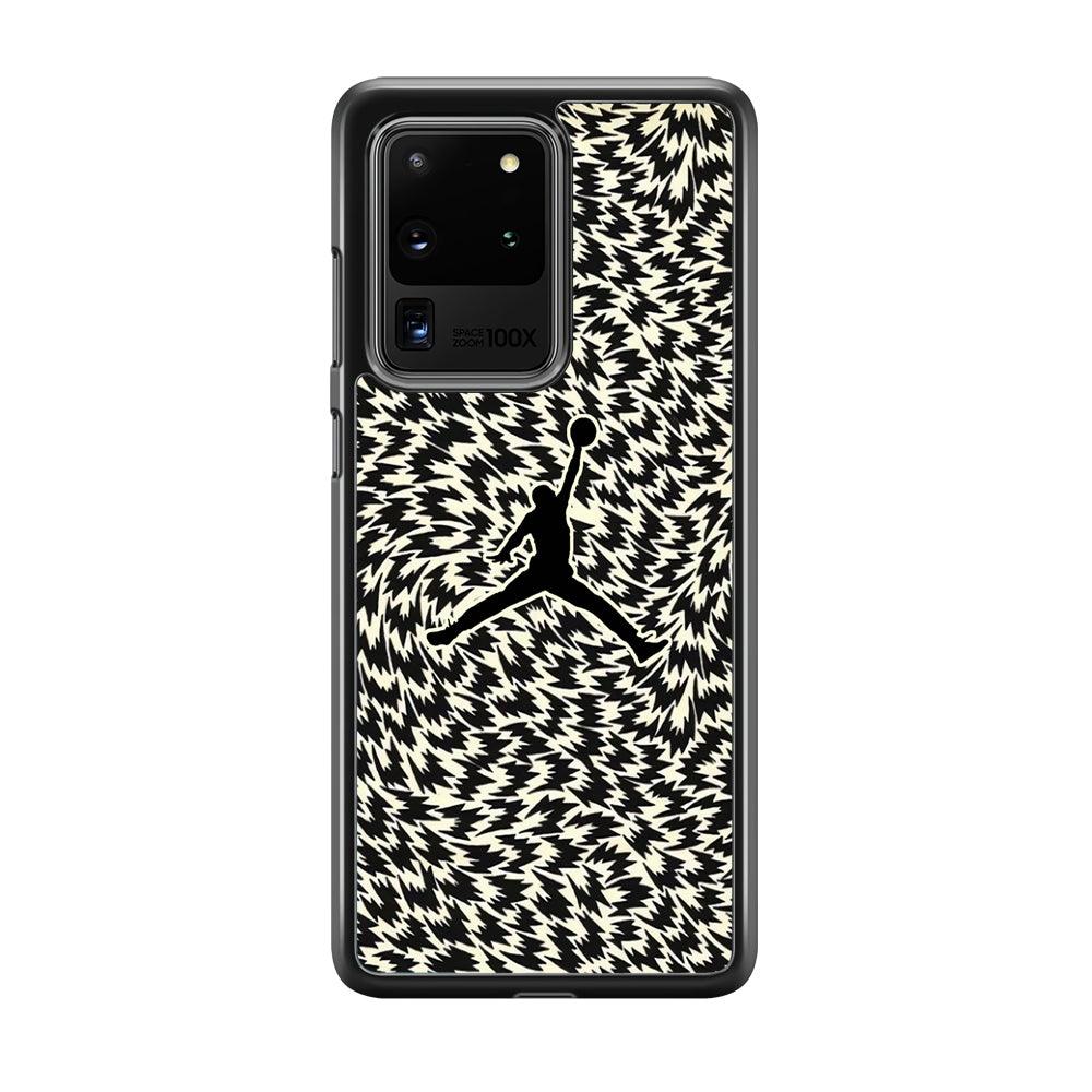 Air Jordan Vortex Samsung Galaxy S20 Ultra Case-Rubber Black (2D Case)-Oxvistore