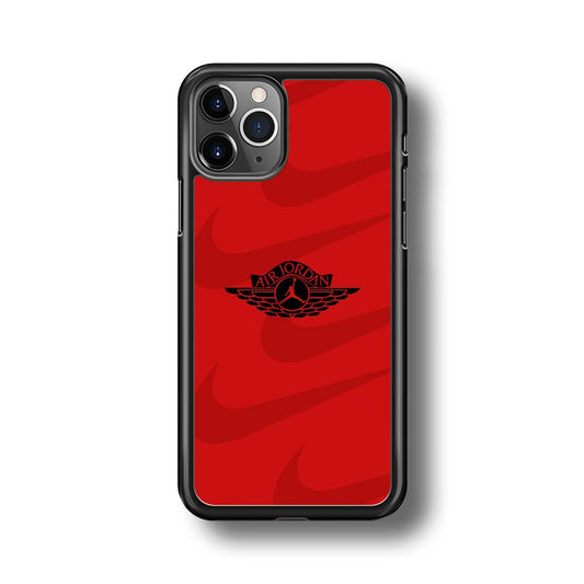 Air Jordan x Nike Black Red iPhone 11 Pro Case-Rubber Black (2D Case)-Oxvistore