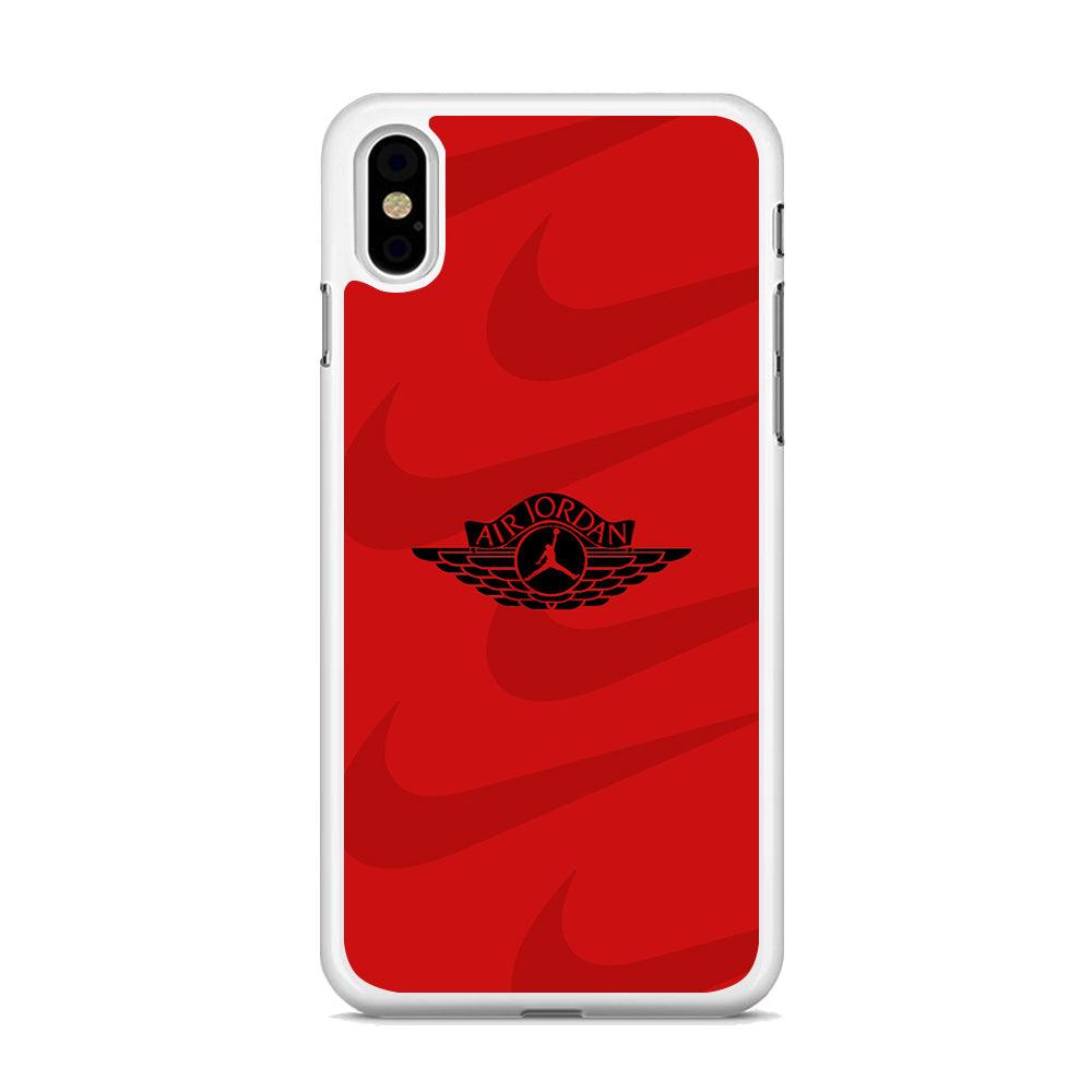 Air Jordan x Nike Black Red iPhone X Case-Oxvistore